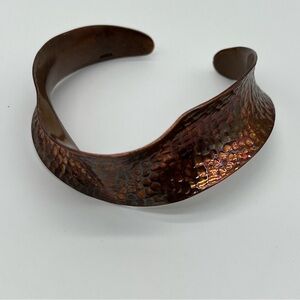 Bronze MMA Metropolitan Museum of Art Textured Copper Cuff Bracelet Hammered